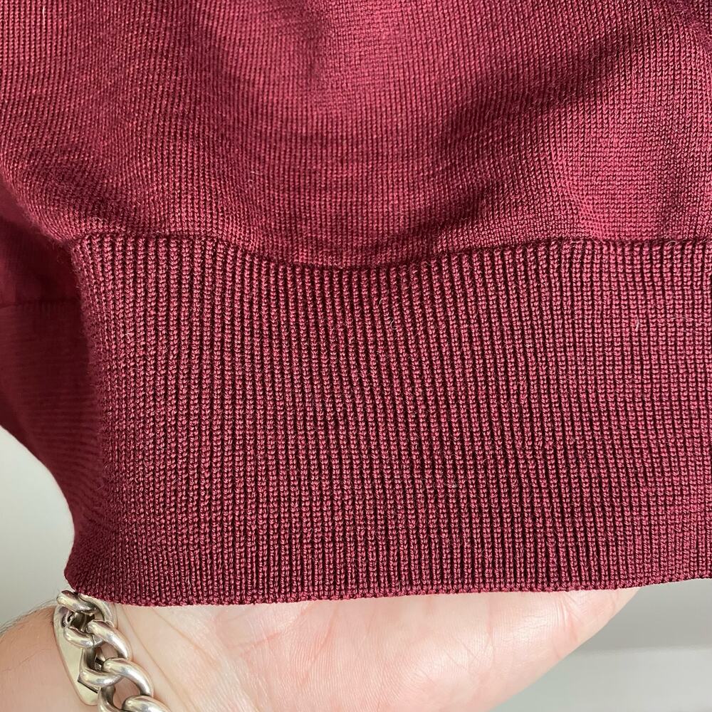 Brooks Brothers Red Burgundy Merino Wool Sweater XL - Picture 5 of 8